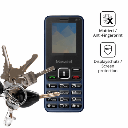 dipos Displayschutz für Masstel Izi 11, mattierte Oberfläche, Blickschutzfilter und perfekter Passform