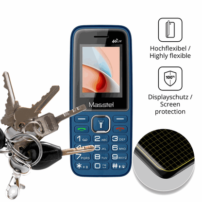 dipos Displayschutz für Masstel Izi 15, transparente Oberfläche, geringe Dicke und perfekte Passform