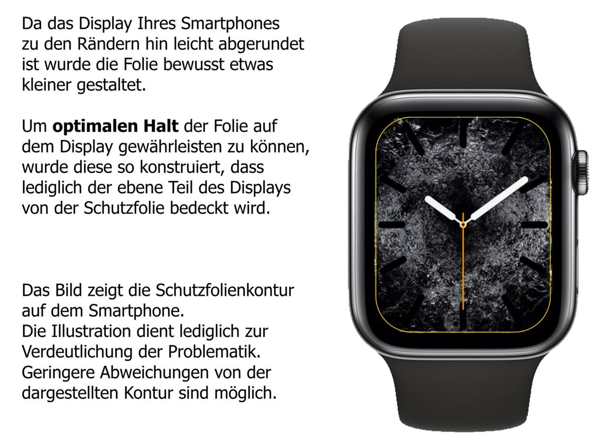 Schutzfolie mit optimaler Passform, zur Verwendung mit Hüllen geeignet