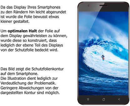 Schutzfolie mit optimaler Passform, zur Verwendung mit Hüllen geeignet