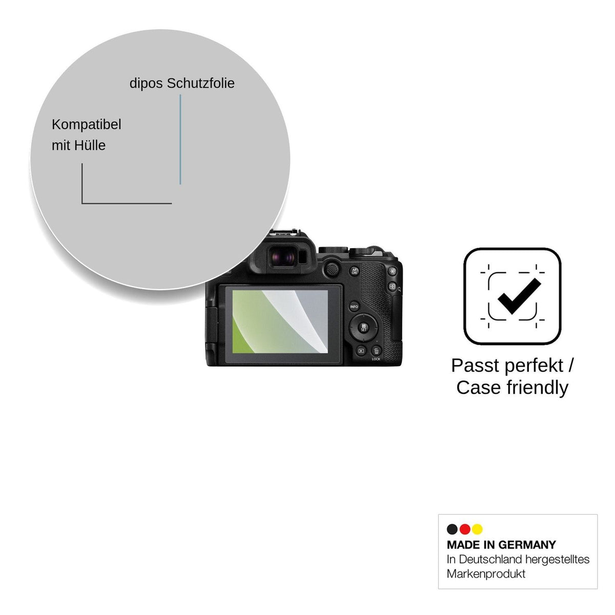 4x Schutzfolie matt für Canon EOS R8 Mark II Display-Schutzfolie