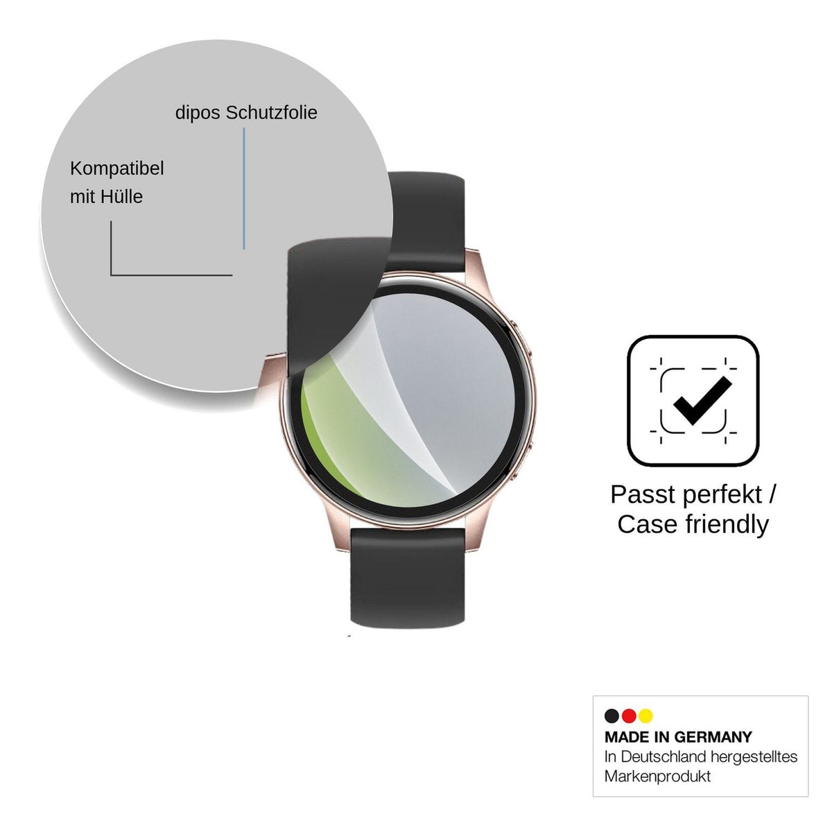 6x Schutzfolie matt für Fitdafit Smartwatch Damen Rund 1.27" HD Display-Schutzfolie