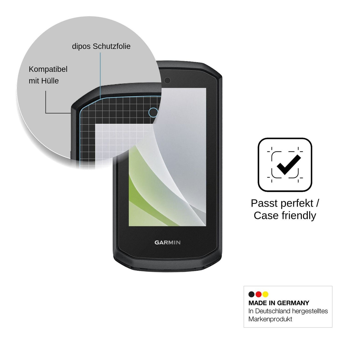 2x Schutzfolie matt für Garmin Edge Explore 3 Display-Schutzfolie