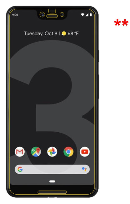 Dünne und klare Folie passend zugeschnitten für Google Pixel 3 XL