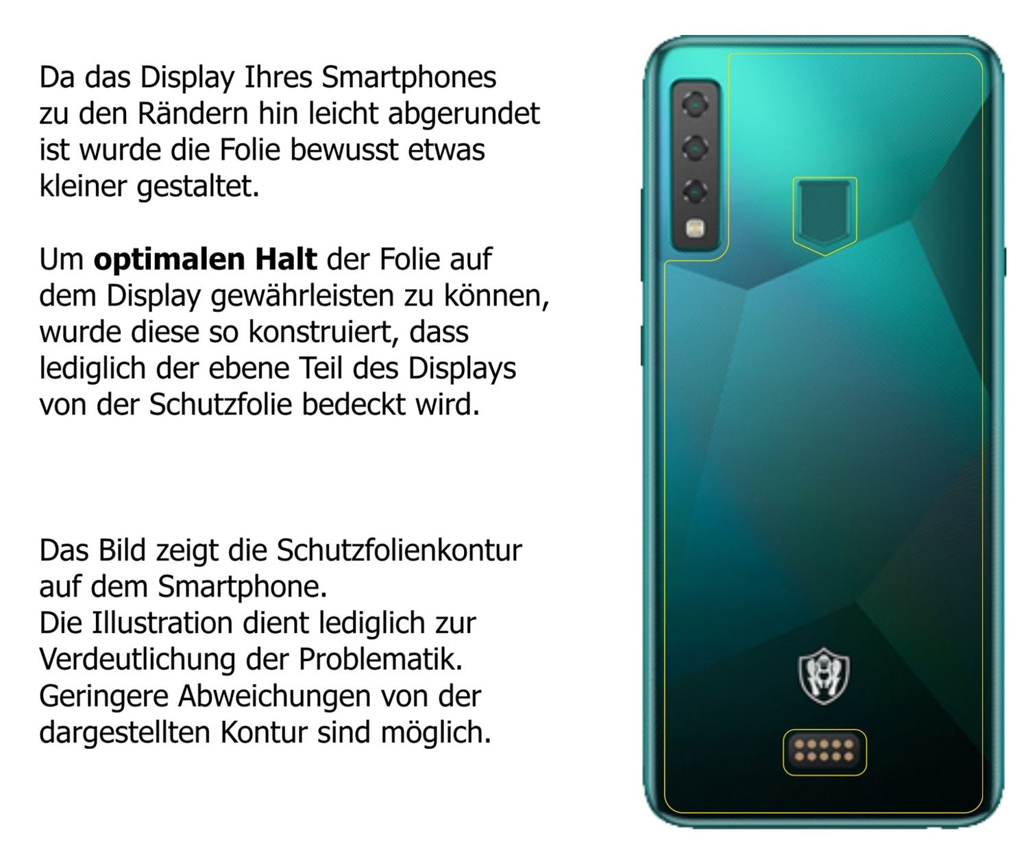Dünne und klare Folie passend zugeschnitten für HiSense King Kong 6 Rückseite