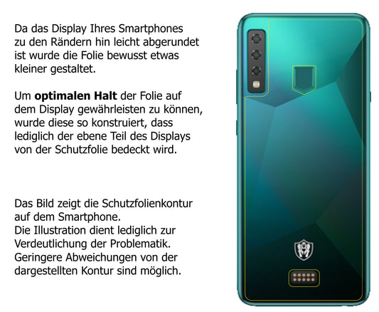 Dünne und klare Folie passend zugeschnitten für HiSense King Kong 6 Rückseite