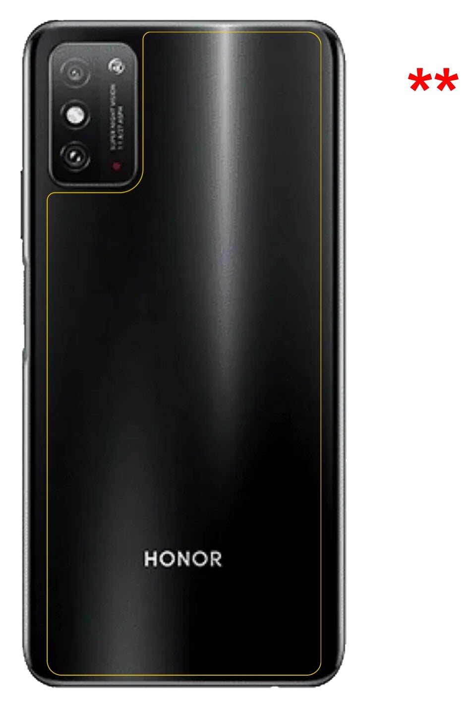 dipos Displayschutz für Honor X10 Max Rückseite, mattierte Oberfläche, robuste Festigkeit und perfekte Passform