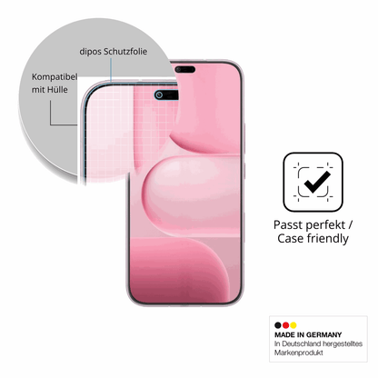 Schutzfolie mit optimaler Passform, zur Verwendung mit Hüllen geeignet