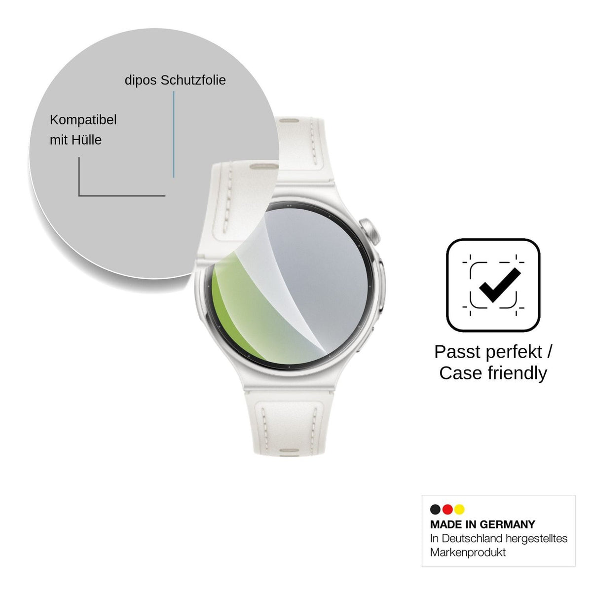 6x Schutzfolie matt für Huawei Watch 6 42mm Display-Schutzfolie