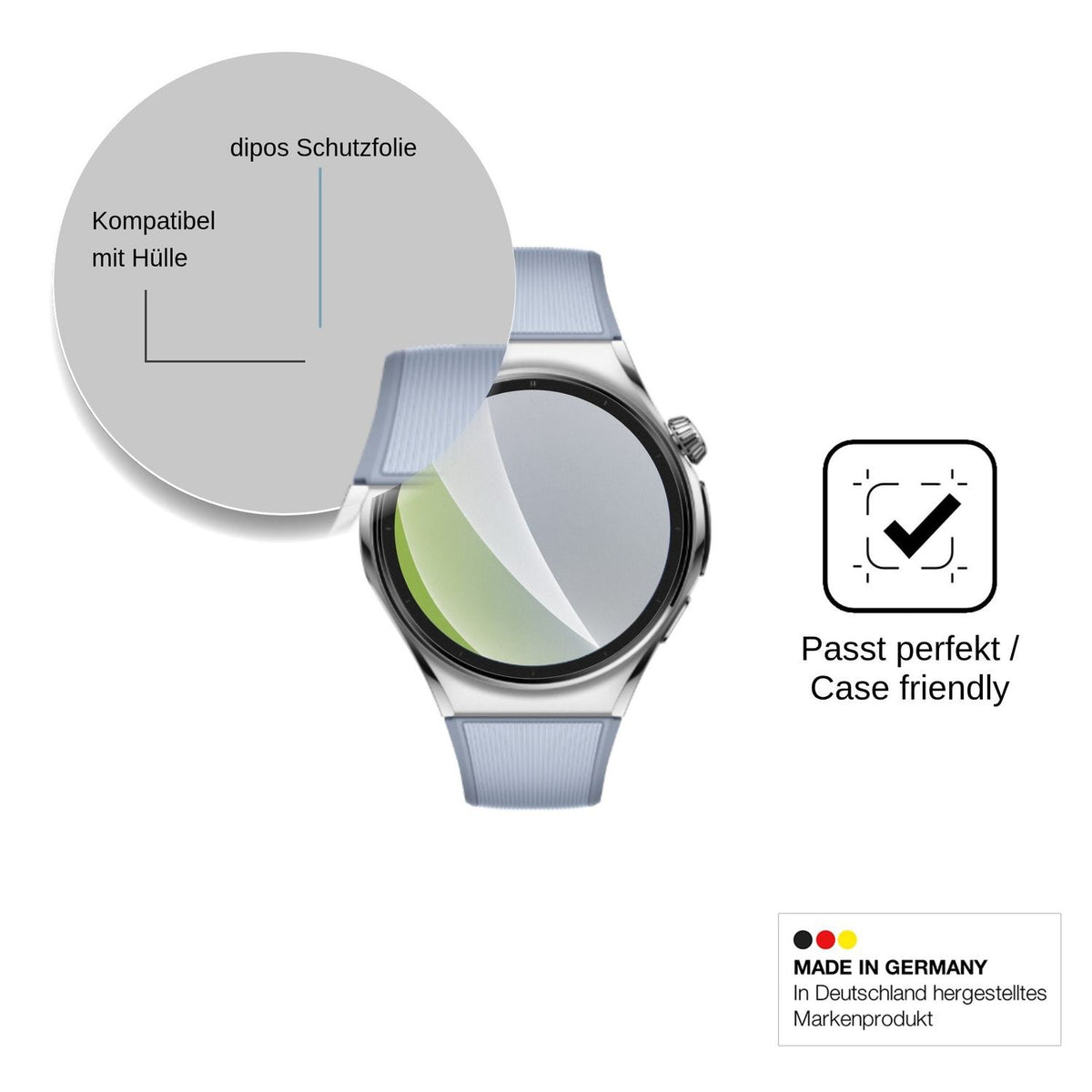6x Schutzfolie matt für Huawei Watch 6 46 mm Display-Schutzfolie
