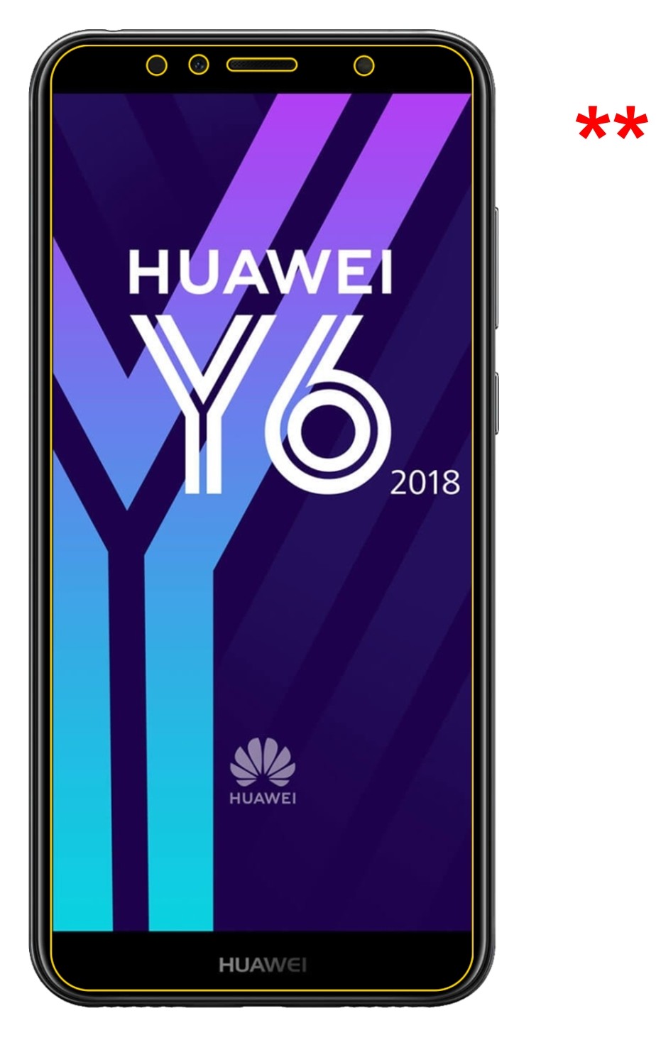 Dünne und klare Folie passend zugeschnitten für Huawei Y6 (2018)