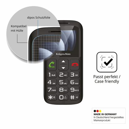 Schutzfolie mit optimaler Passform, zur Verwendung mit Hüllen geeignet