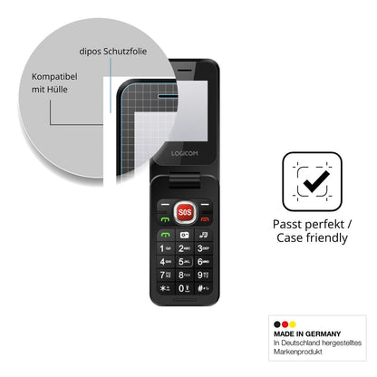Schutzfolie mit optimaler Passform, zur Verwendung mit Hüllen geeignet