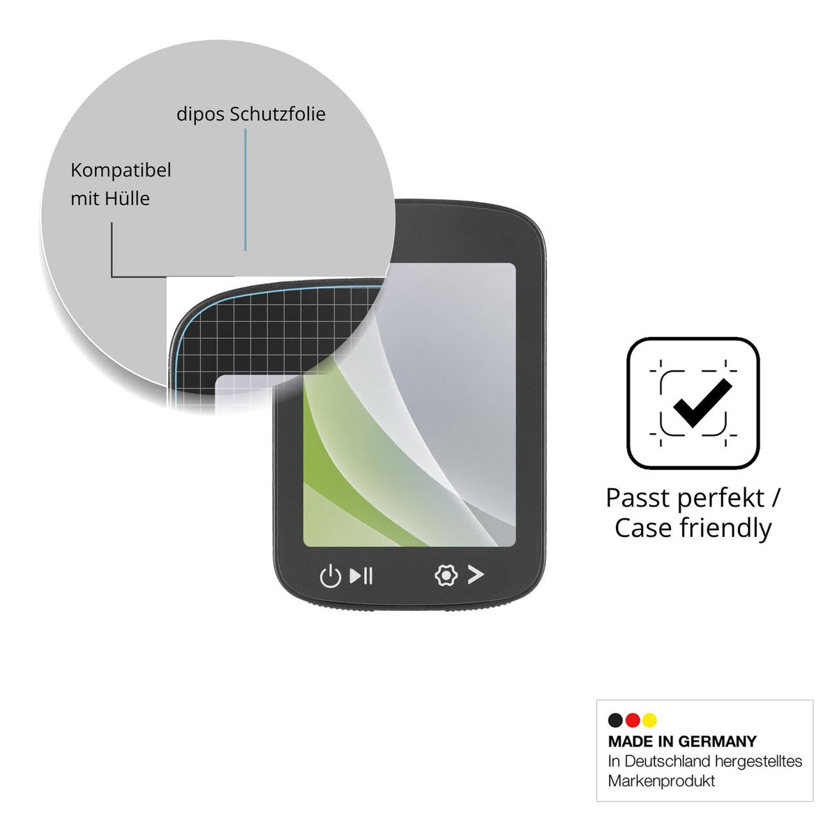 Schutzfolie mit optimaler Passform, zur Verwendung mit Hüllen geeignet