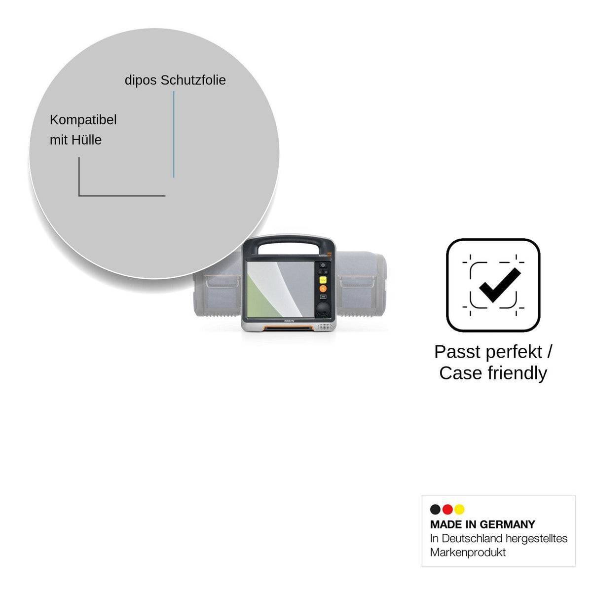 2x Schutzfolie matt für Mindray Beneheart DX Display-Schutzfolie