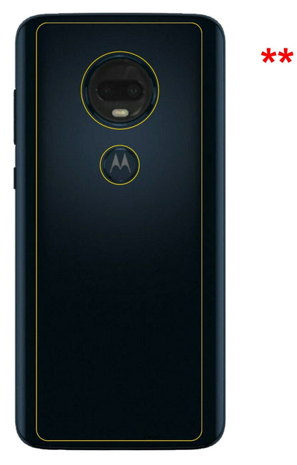 Dünne und klare Folie passend zugeschnitten für Motorola Moto G7 Plus Rückseite