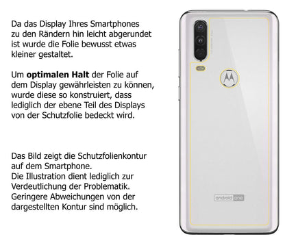 dipos Displayschutz für Motorola One Action Rückseite, mattierte Oberfläche, robuste Festigkeit und perfekte Passform