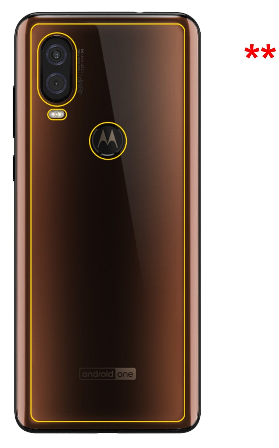 Dünne und klare Folie passend zugeschnitten für Motorola P50 Rückseite