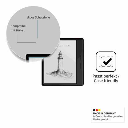 Schutzfolie mit optimaler Passform, zur Verwendung mit Hüllen geeignet