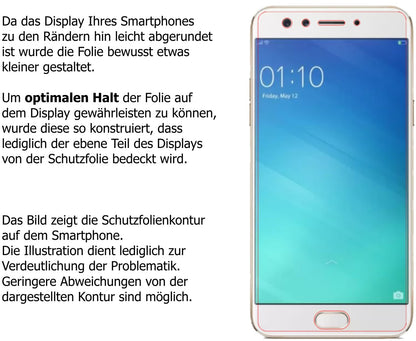 Dünne und klare Folie passend zugeschnitten für Oppo F3