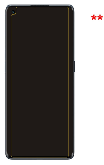Privatsphäre-Schutz durch Sichtschutz-Folie passend zugeschnitten für Oppo Reno6 Pro Plus