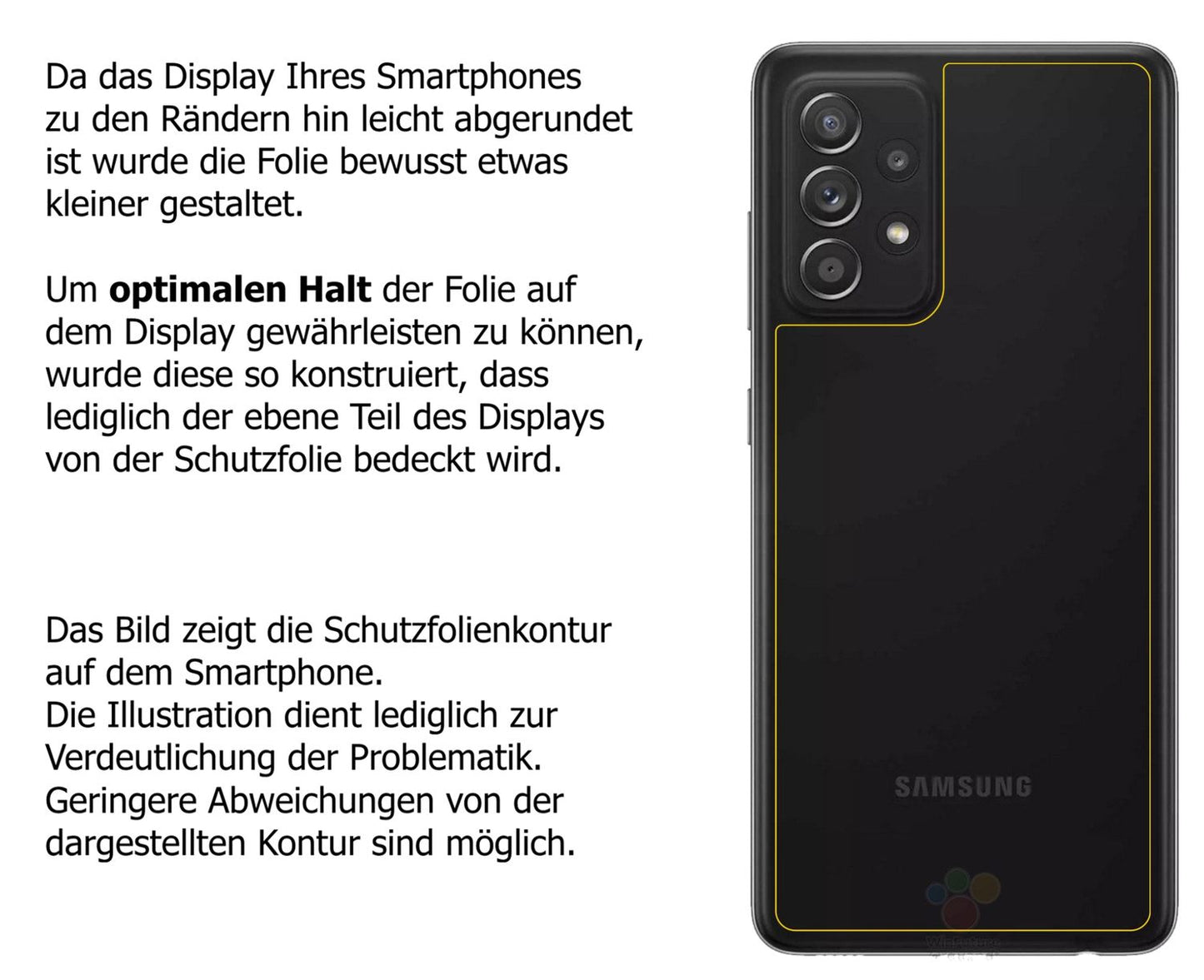 Schutzfolie mit optimaler Passform, zur Verwendung mit Hüllen geeignet