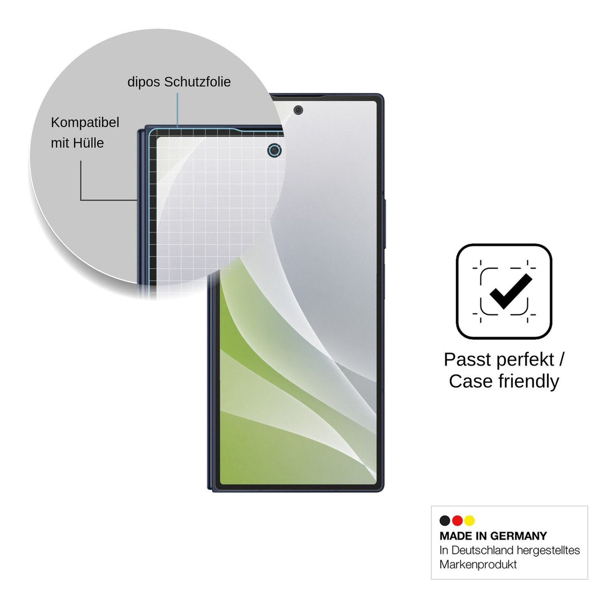 4x Schutzfolie matt für Samsung Galaxy Z Fold6 Aussenseite Display-Schutzfolie