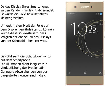Schutzfolie mit optimaler Passform, zur Verwendung mit Hüllen geeignet