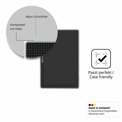 Schutzfolie mit optimaler Passform, zur Verwendung mit Hüllen geeignet