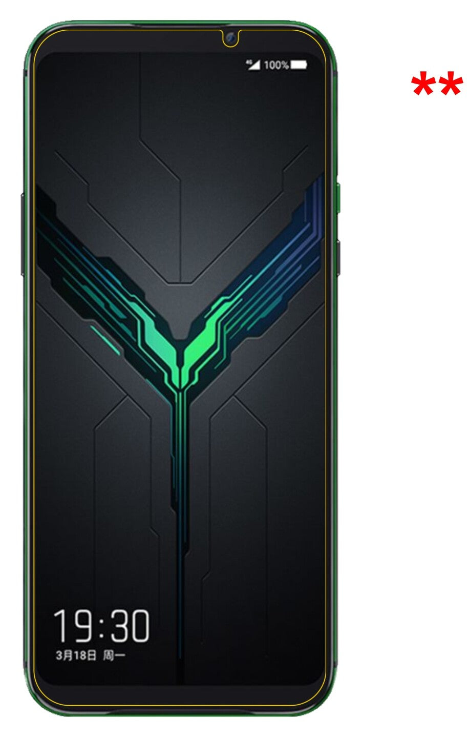 dipos Displayschutz für Xiaomi Black Shark 3S, transparente Oberfläche, perfekte Passform auch für die Rundungen