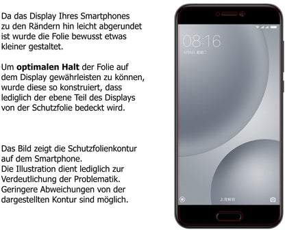 Schutzfolie mit optimaler Passform, zur Verwendung mit Hüllen geeignet