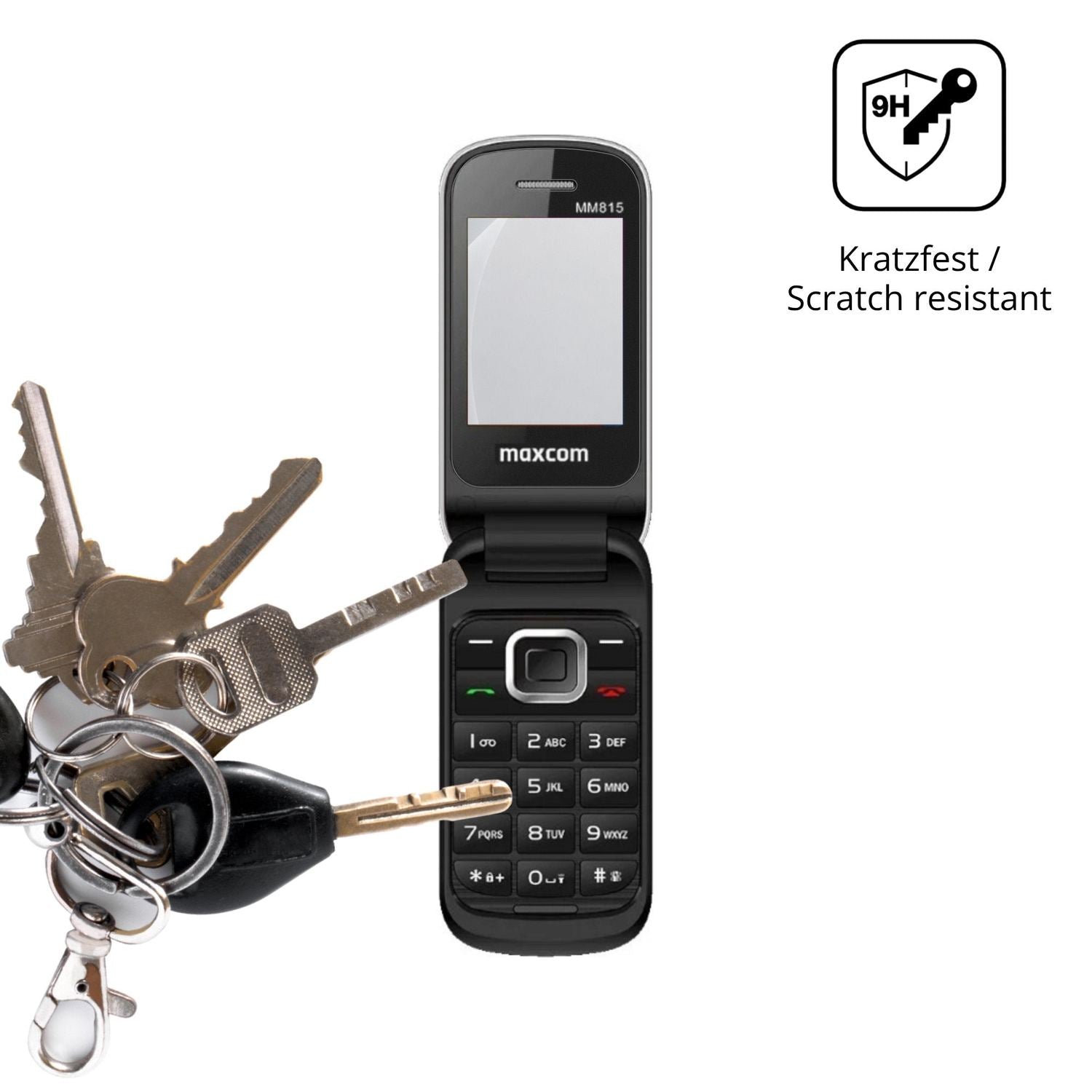 dipos Displayschutz für MaxCom Comfort MM815, mattierte Oberfläche, robuste Festigkeit und perfekte Passform