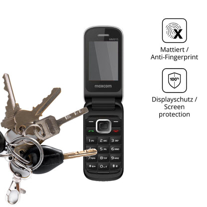 dipos Displayschutz für MaxCom Comfort MM815, mattierte Oberfläche, Blickschutzfilter und perfekter Passform