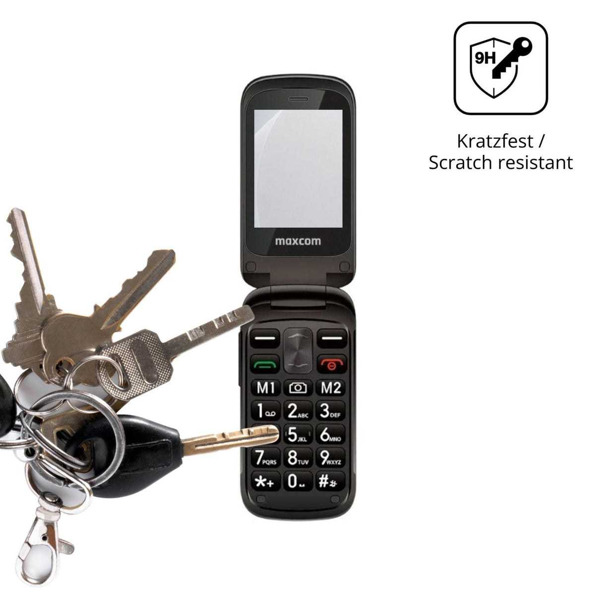 dipos Displayschutz für MaxCom Comfort MM834 4G, mattierte Oberfläche, robuste Festigkeit und perfekte Passform