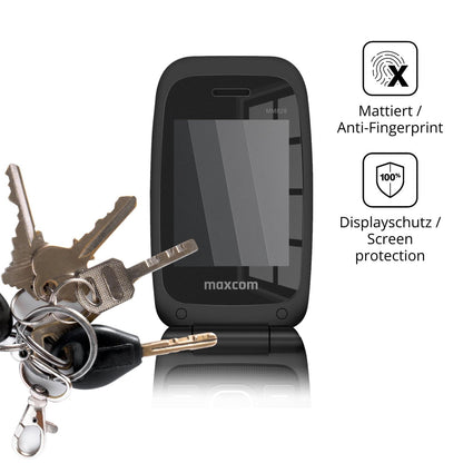 dipos Displayschutz für Maxcom MM828 Innenseite, mattierte Oberfläche, Blickschutzfilter und perfekter Passform
