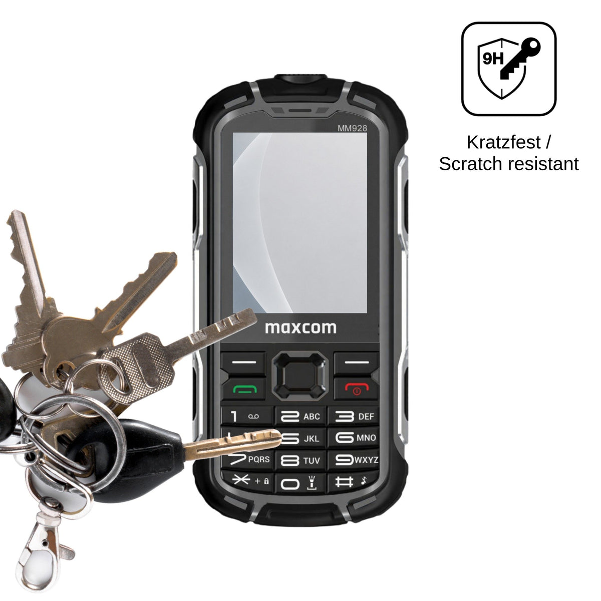 2x 9H Schutzfolie matt für MaxCom MM928 4G Panzerfolie