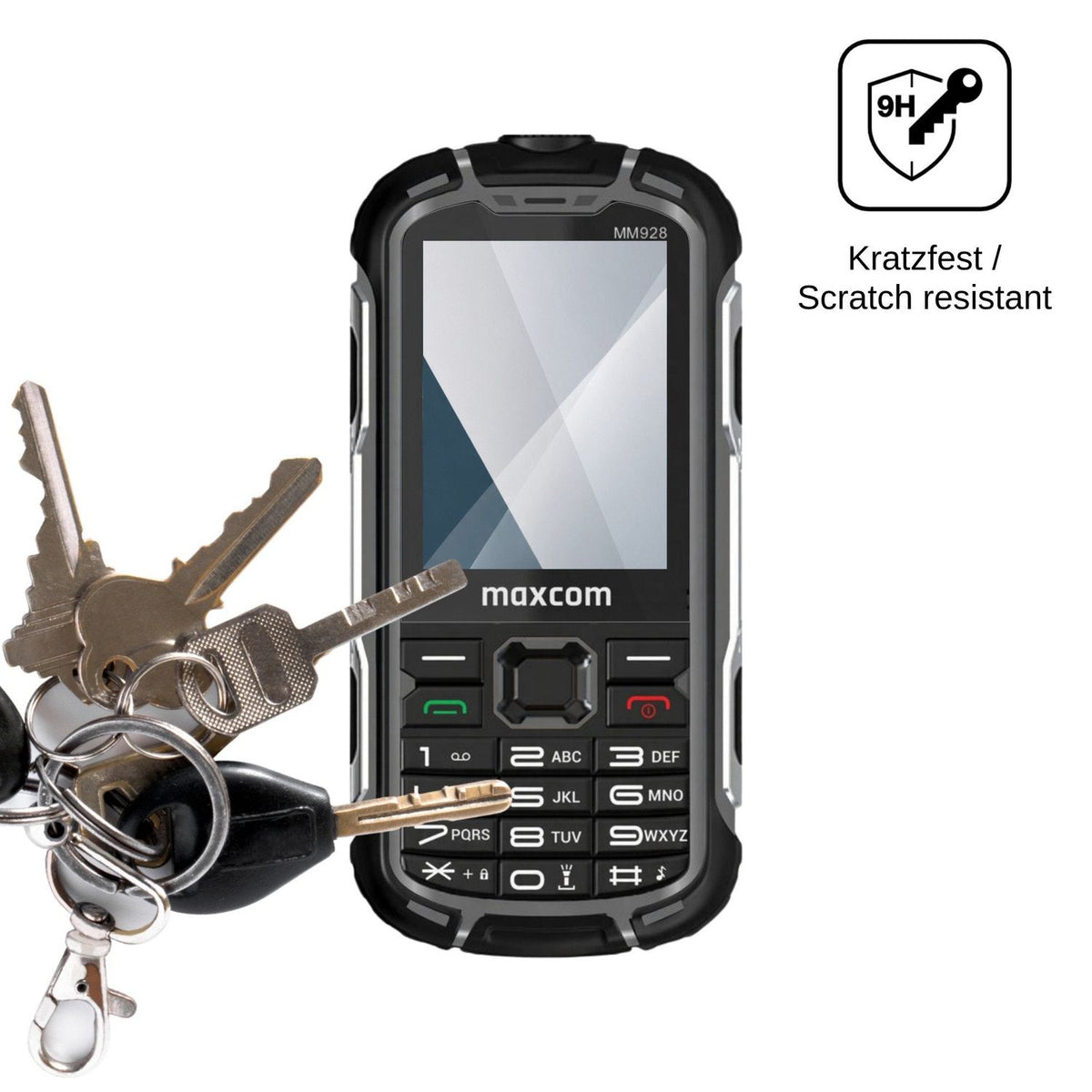 2x 9H Schutzfolie für MaxCom MM928 4G Panzerfolie