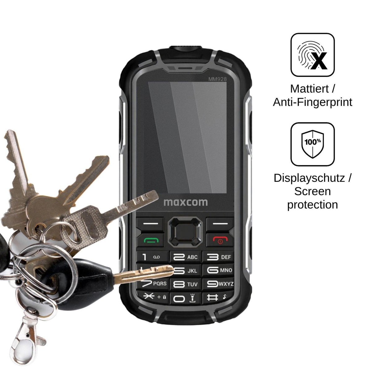 Blickschutzfolie für MaxCom MM928 4G matt Schutzfolie Privacy