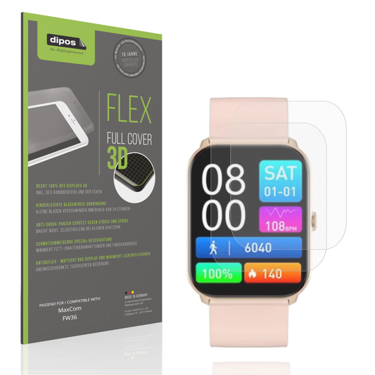 Matte Displayschutzfolie von dipos passend für MaxCom FW36, 100% Displayabdeckung und blasenfreie Montage