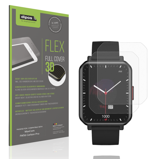 Matte Displayschutzfolie von dipos passend für MaxCom FW56 Carbon Pro, 100% Displayabdeckung und blasenfreie Montage