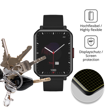 dipos Displayschutz für MaxCom FW56 Carbon Pro, transparente Oberfläche, perfekte Passform auch für die Rundungen