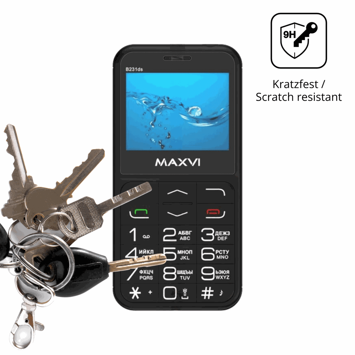 dipos Displayschutz für Maxvi B231ds, mattierte Oberfläche, robuste Festigkeit und perfekte Passform