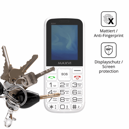 dipos Displayschutz für Maxvi B241, mattierte Oberfläche, Blickschutzfilter und perfekter Passform