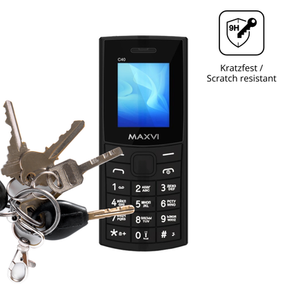 dipos Displayschutz für Maxvi C40, transparente Oberfläche, perfekte Passform auch für die Rundungen