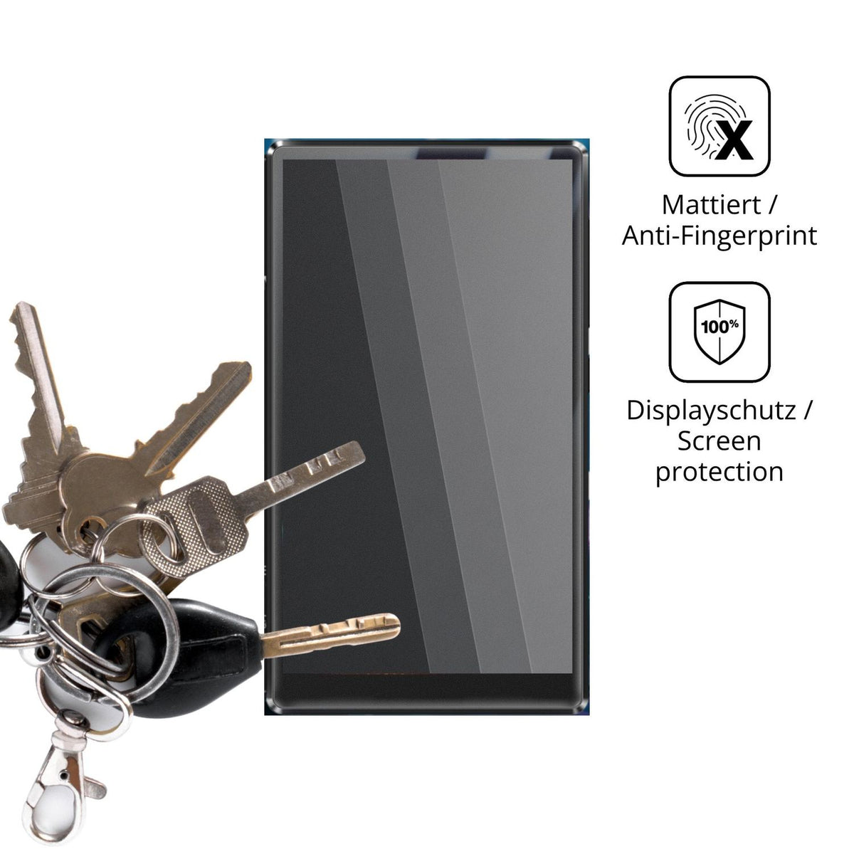 dipos Displayschutz für MECHEN X56, mattierte Oberfläche, Blickschutzfilter und perfekter Passform