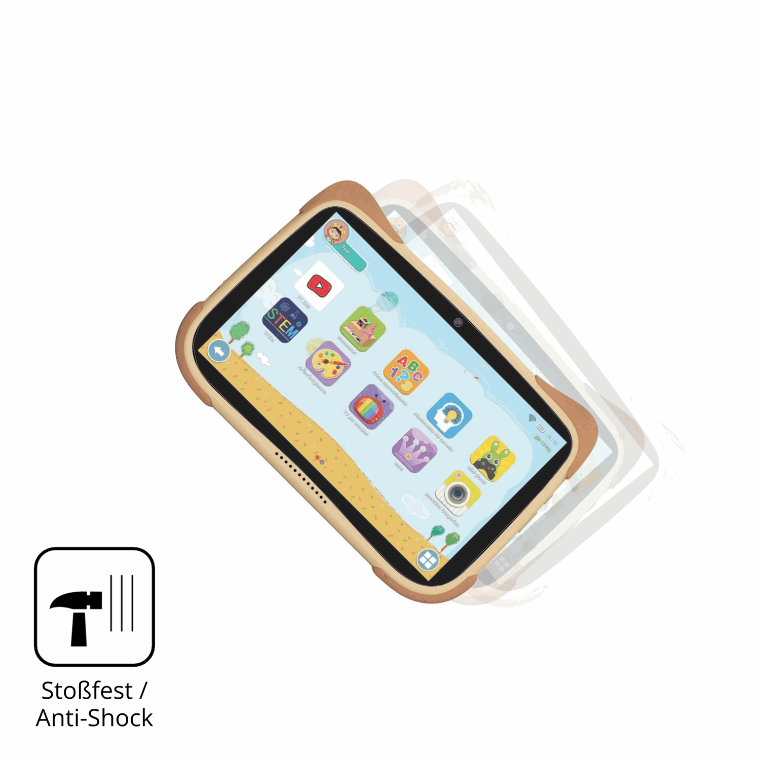 Schutz gegen Kratzer auf dem Mediacom Smart Kid 8 Glas durch Schlüssel, Stöße gegen die Tischkante oder Stürze