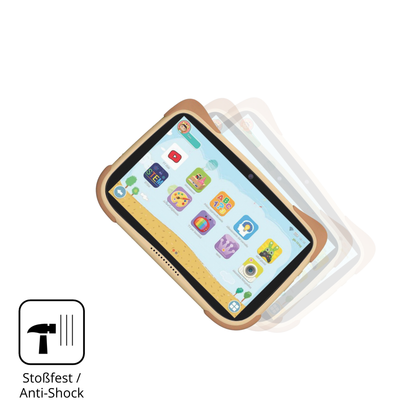 Schutz gegen Kratzer auf dem Mediacom Smart Kid 8 Glas durch Schlüssel, Stöße gegen die Tischkante oder Stürze