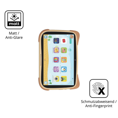 9H Hartbeschichtete, flexible Folie passend zugeschnitten für Mediacom Smart Kid 8
