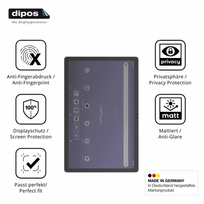 Privatsphäre-Schutz durch Sichtschutz-Folie passend zugeschnitten für Mediacom SmartPad Azimut 4