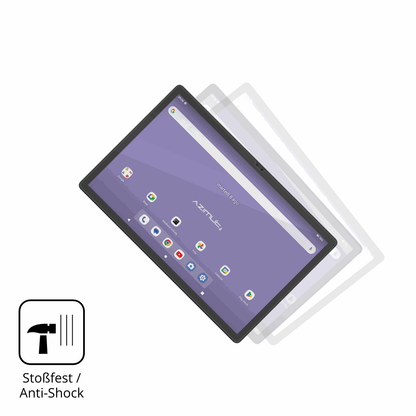 Schutz gegen Kratzer auf dem Mediacom SmartPad Azimut 4 Glas durch Schlüssel, Stöße gegen die Tischkante oder Stürze